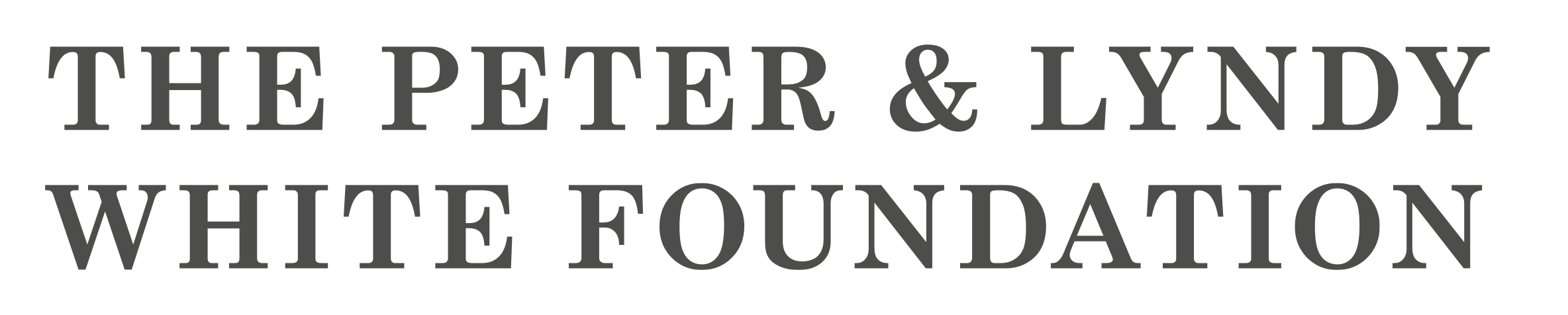 The Peter and Lyndy White Foundation Logo
